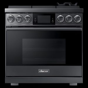 DACOR 36" Pro Gas Range, Graphite Stainless Steel, Natural Gas - DOP36M96GLM-KT