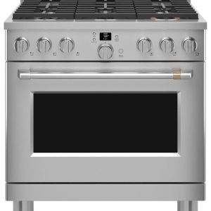 CAFE Café(TM) 36" Smart All-Gas Commercial-Style Range with 6 Burners (Natural Gas) - CGY366P2TS1-KT