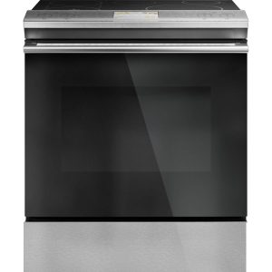 CAFE Café 30" Smart Slide-In, Front-Control, Induction and Convection Range with In-Oven Camera in Platinum Glass - CHS90XM2NS5