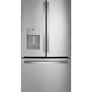 GE APPLIANCES GYE21JYMFS GE(R) ENERGY STAR(R) 20.6 Cu. Ft. Fingerprint Resistant Counter-Depth French-Door Refrigerator - GYE21JYMFS-KT