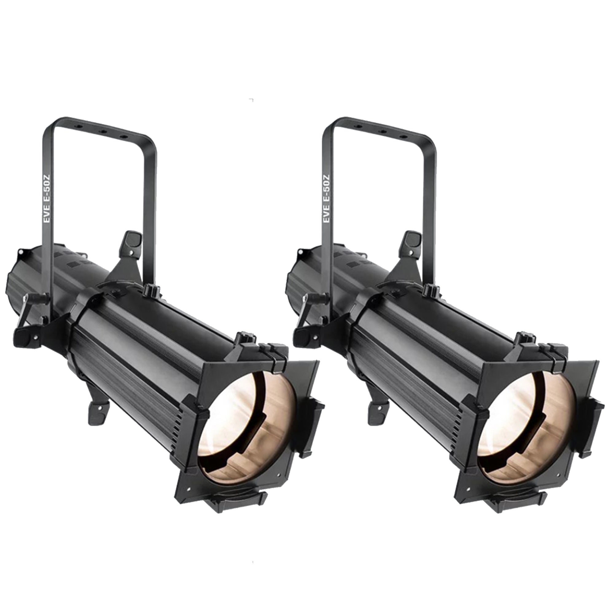 CHAUVET DJ LED Ellipsoidal Hard Edged or Warm White Spotlight, Black (2 Pack) - 321915