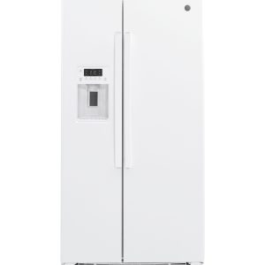 GE APPLIANCES GZS22DGJWW GE® 21.9 Cu. Ft. Counter-Depth Side-By-Side Refrigerator - GZS22DGJWW-KT
