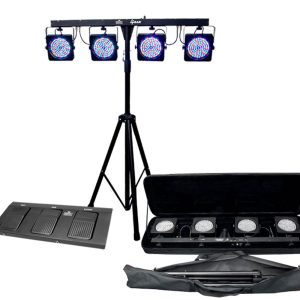 CHAUVET 4BAR 4 BAR DMX LED Stage Wash Light System w/ Tripod, Case & Footswitch - 52224