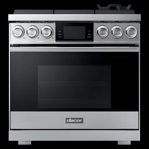 DACOR 36" Pro Gas Range, Silver Stainless Steel, Natural Gas - DOP36M96GLS-KT