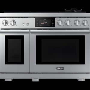 DACOR 48" Dual-Fuel Range, Silver Stainless, Natural Gas/Liquid Propane - DOP48T960DS-KT