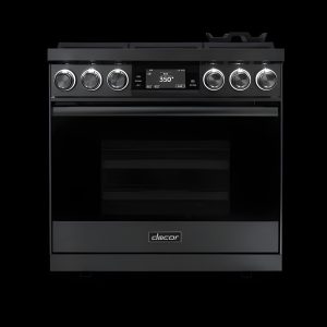 DACOR 36" Range, Graphite Stainless Steel, Natural Gas & Liquid Propane - DOP36C86DLM-KT