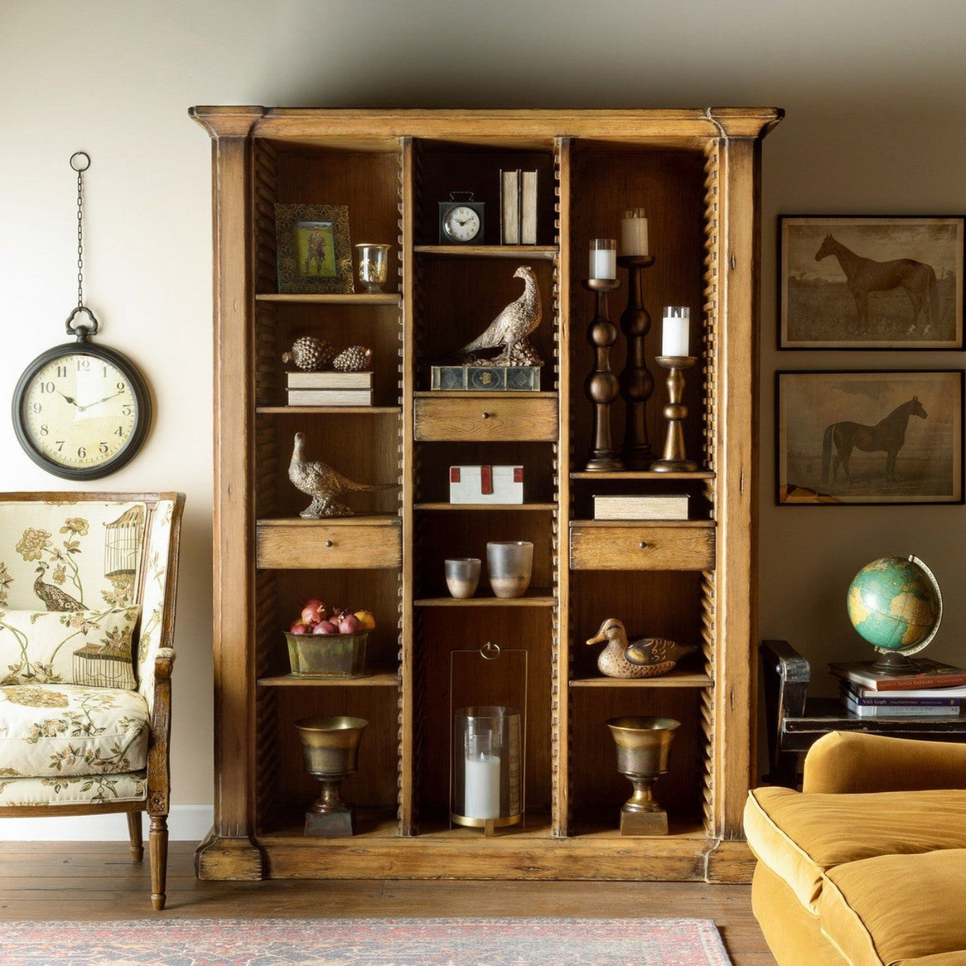 Park Hill Collections Manor Bradley Adjustable Shelf Wooden Bookcase  - EFC20137