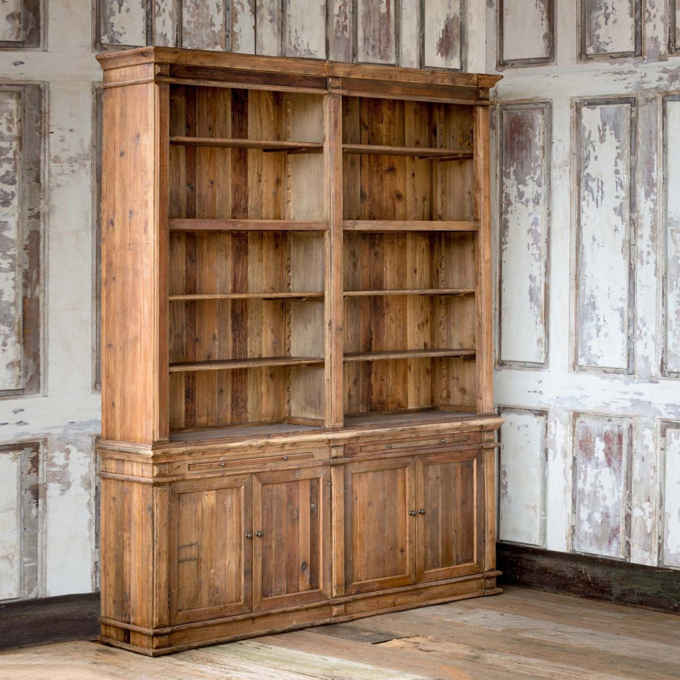 Park Hill Collections Southern Classic Pine Library Hutch Cabinet  - EFC81569