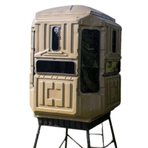 Advantage Hunting Elevated Hunting Blinds Dual Threat Combo With 10' Galvanized QP Kit Advantage Hunting Game Keeper - 5031066