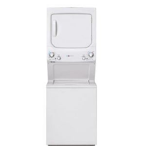 GE APPLIANCES GUD27ESSMWW GE Unitized Spacemaker® 3.8 cu. ft. Capacity Washer with Stainless Steel Basket and 5.9 cu. ft. Capacity Electric Dryer - GUD27ESSMWW-KT